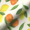 Blommiga Möbeltyger|Dynväv|Uteväv Citrus offwhite tyg till utemöbler
