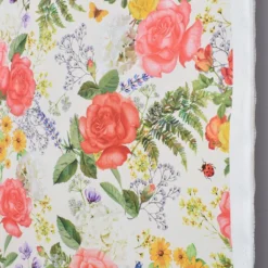 Blommiga Möbeltyger|Dynväv|Uteväv Rose garden tyg till utemöbler