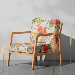 Blommiga Möbeltyger|Dynväv|Uteväv Rose garden tyg till utemöbler