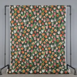 Blommiga Möbeltyger|Dynväv|Uteväv Tulips tyg till utemöbler