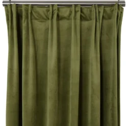 Nordisk Textil Sammetstyger|Gardiner Enfärgade|Velvet grön enfärgade sammetsgardiner