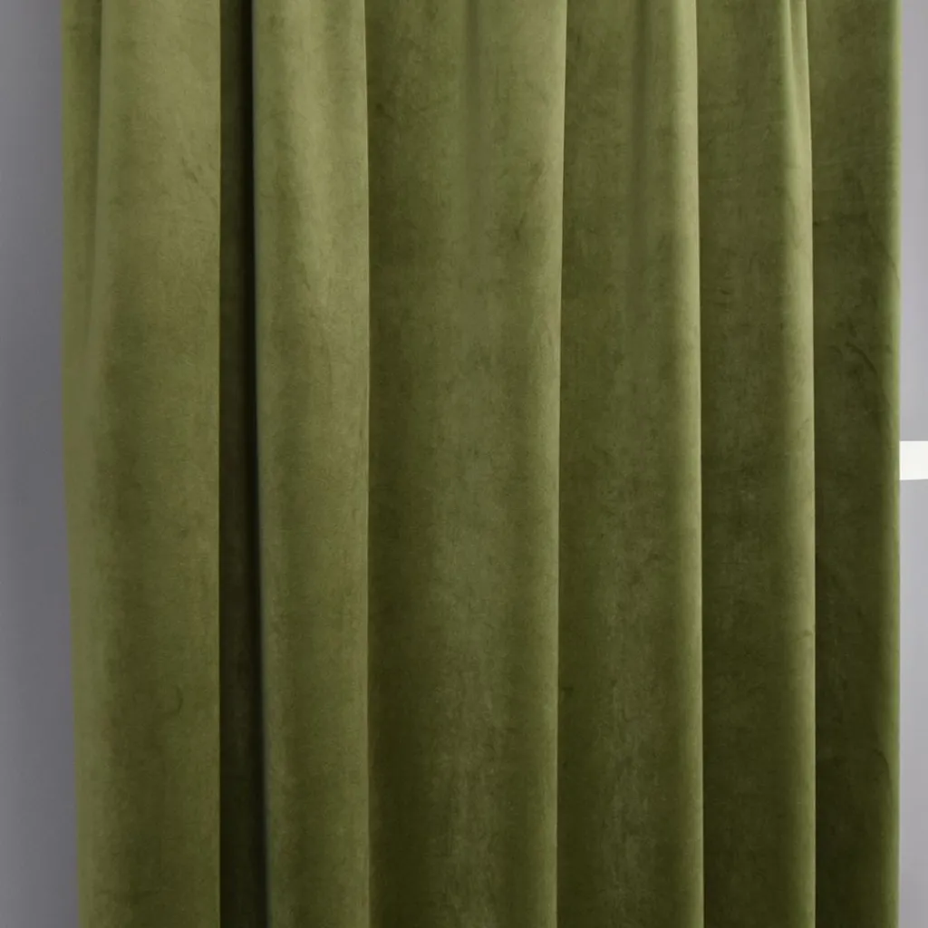 Nordisk Textil Gardintyger Enfärgade|Sammetstyger|Velvet grön enfärgat sammetstyg