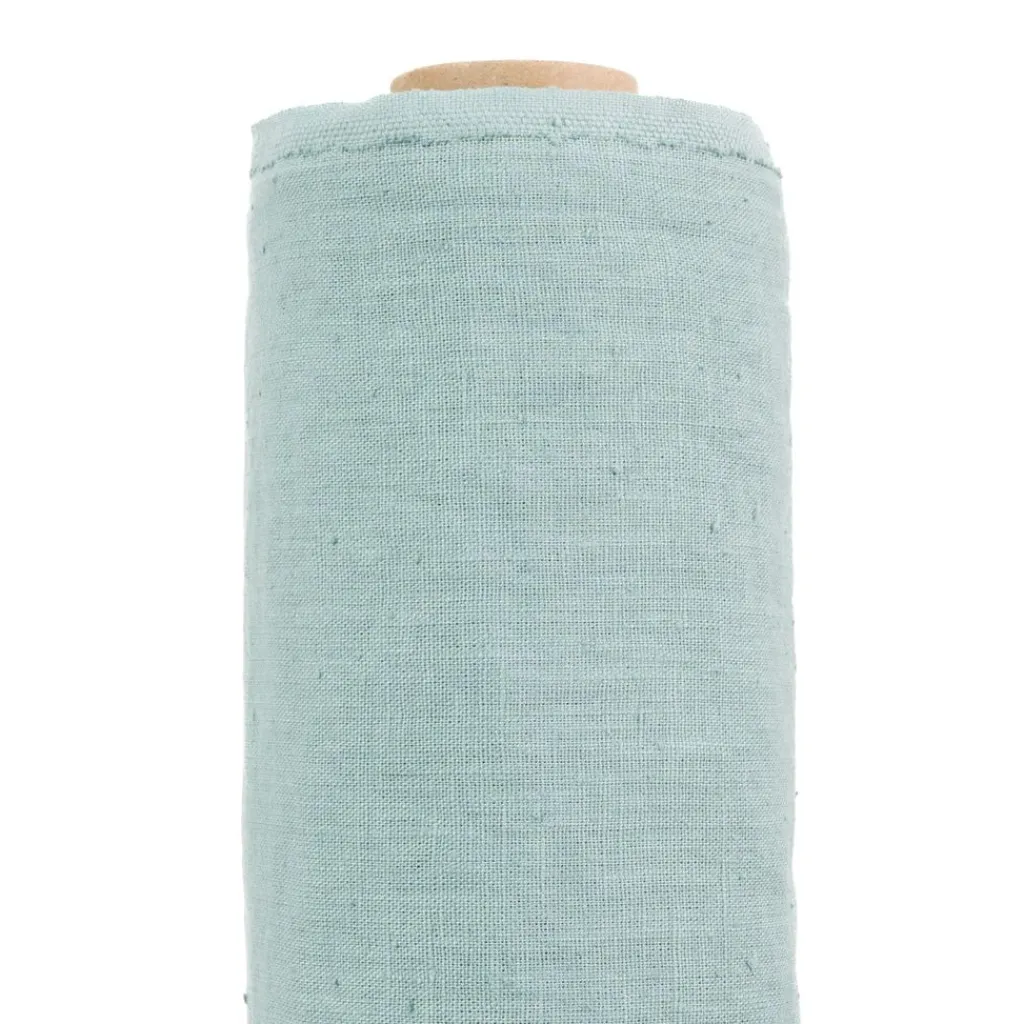 Nordisk Textil Gardintyger Enfärgade|Linnetyger|Verone Linne Aqua – Stentvättat 100 % Lin