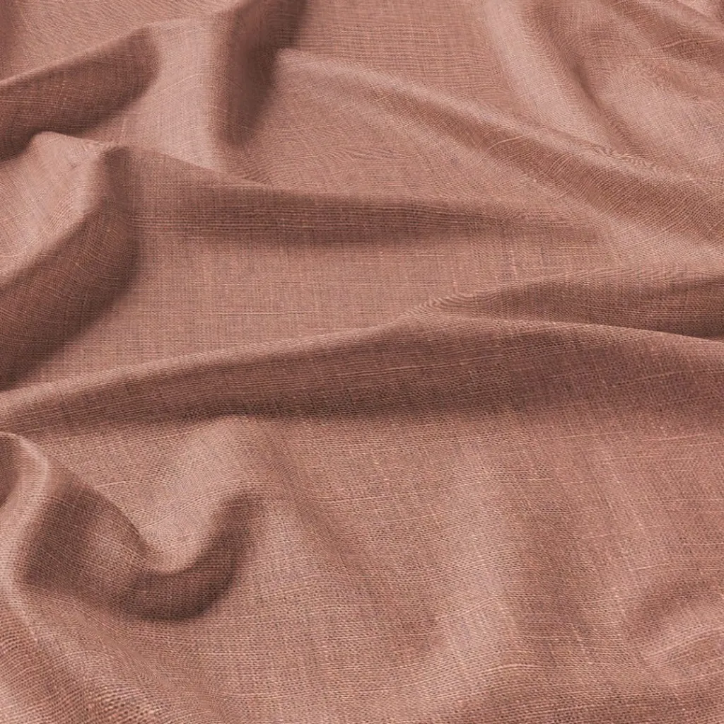 Nordisk Textil Gardintyger Enfärgade|Linnetyger|Verone Linne Gammelrosa – Stentvättat 100 % Lin