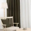 Nordisk Textil Gardintyger Enfärgade|Linnetyger|Verone Linne Grön – Stentvättat 100 % Lin