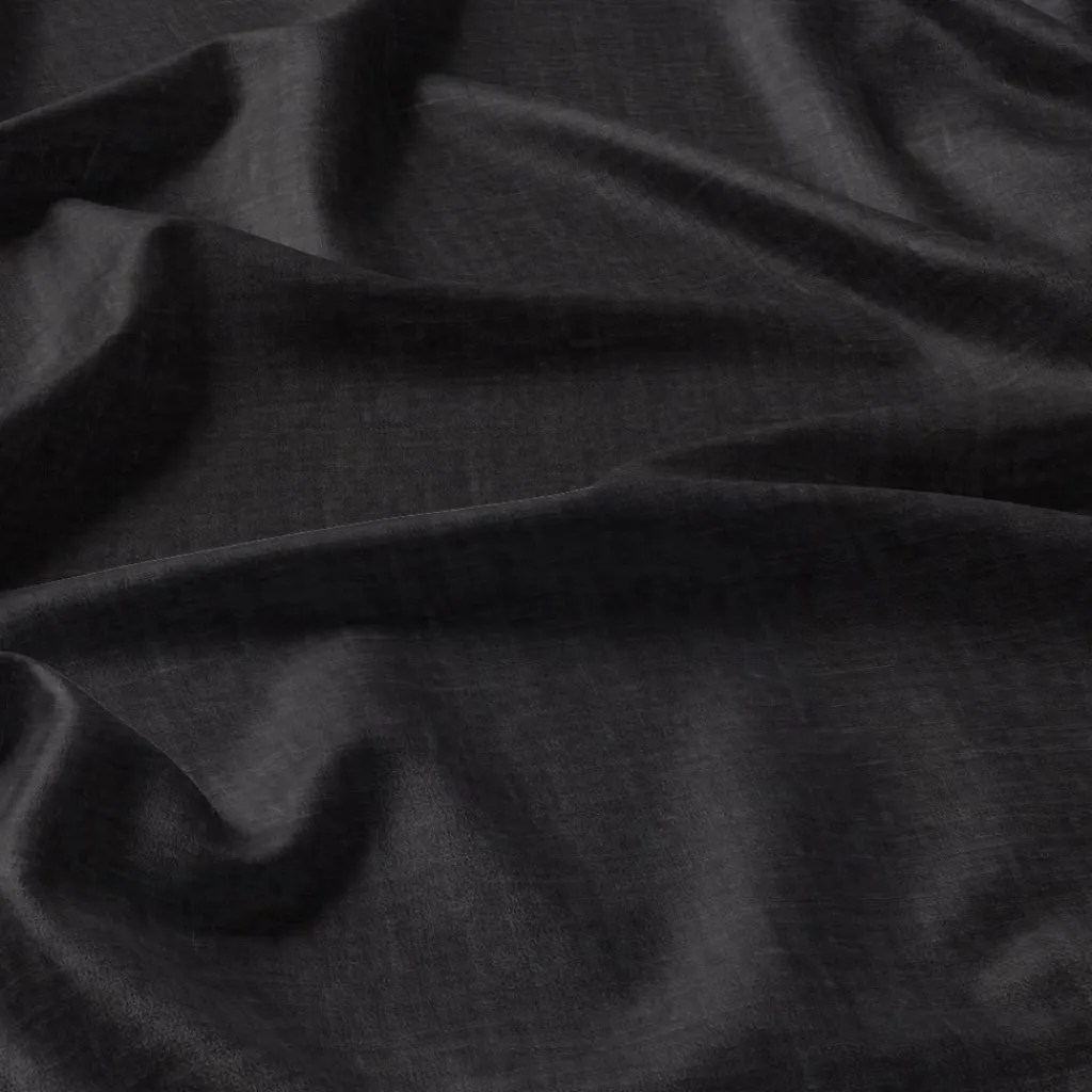 Nordisk Textil Gardintyger Enfärgade|Linnetyger|Verone Linne Svart – Stentvättat 100 % Lin