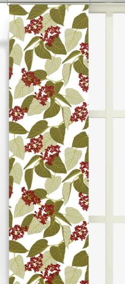 Arvidssons textil Panelgardiner|Vid Fikabordet röd panelgardiner