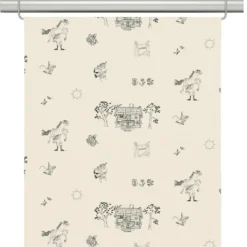 Arvidssons textil Panelgardiner|Villa Villekulla beige panelgardin