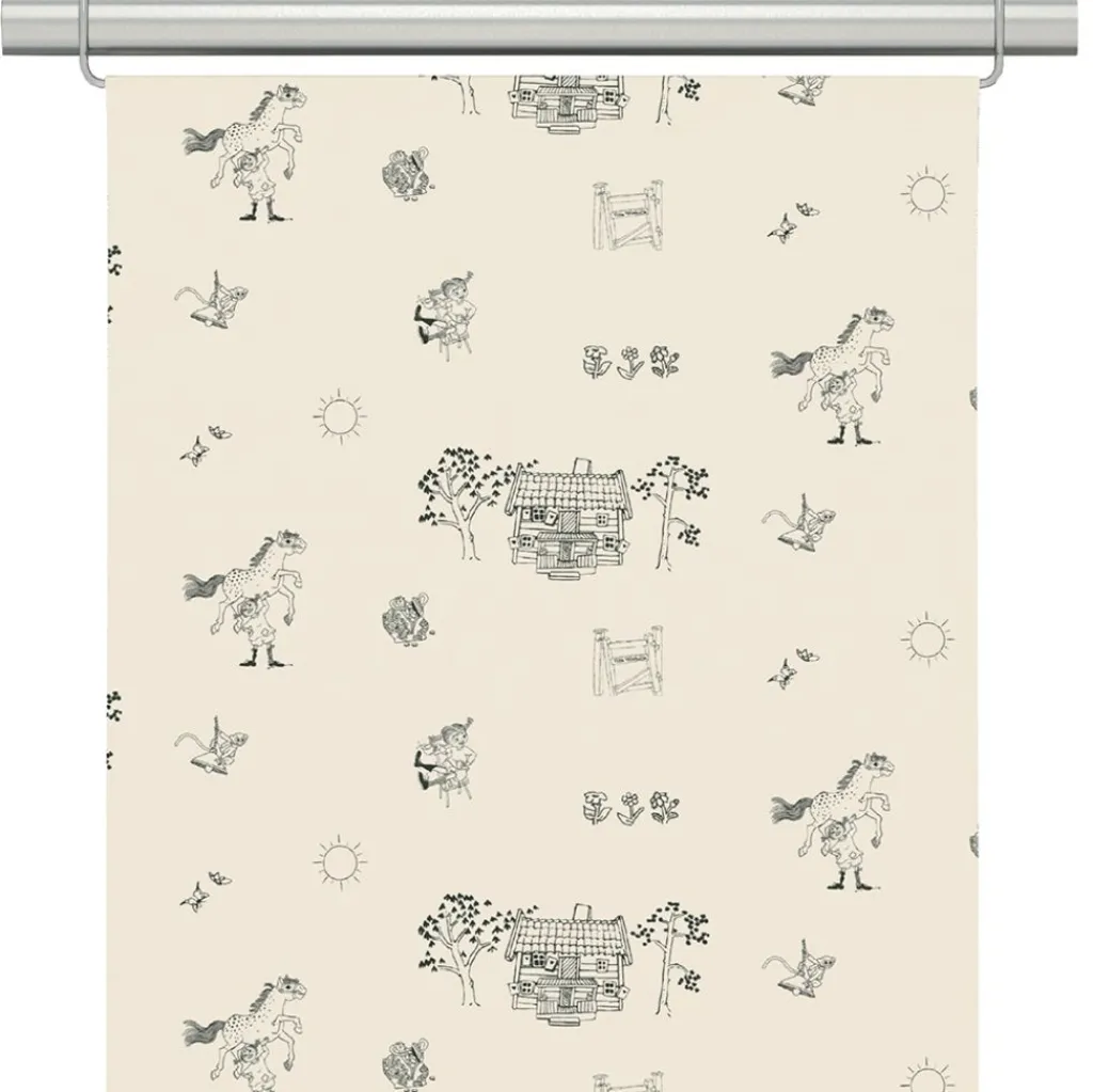 Arvidssons textil Panelgardiner|Villa Villekulla beige panelgardin