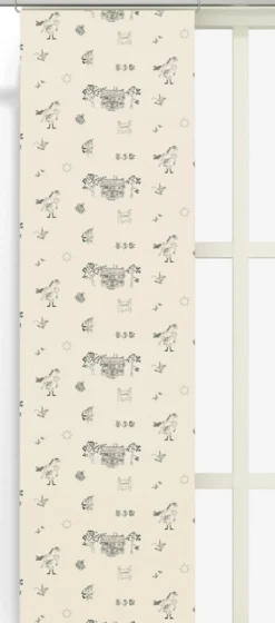 Arvidssons textil Panelgardiner|Villa Villekulla beige panelgardin