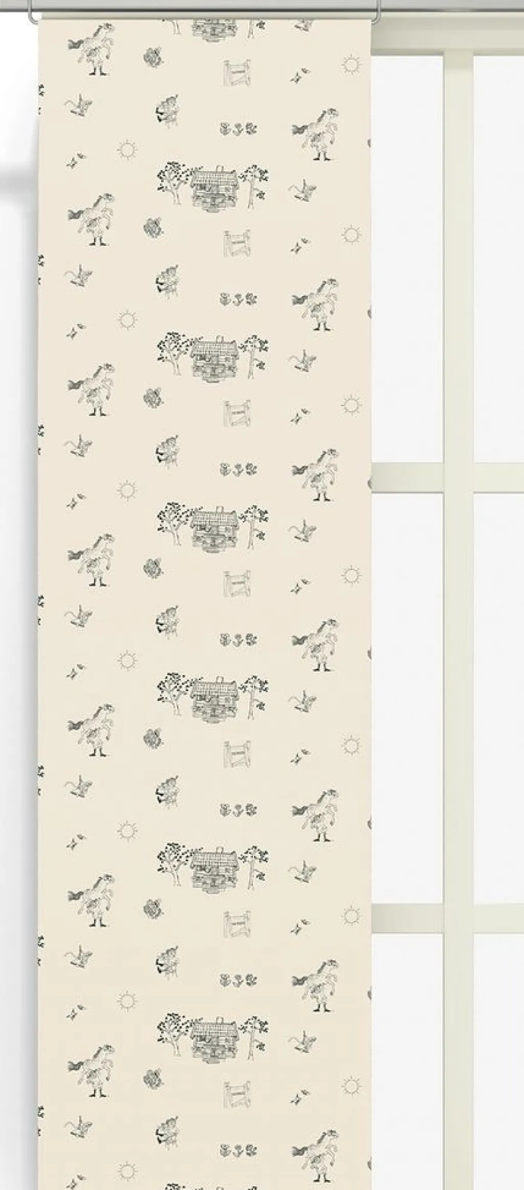 Arvidssons textil Panelgardiner|Villa Villekulla beige panelgardin