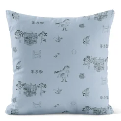 Arvidssons textil Mönstrade Kuddfodral|Villa Villekulla blå kuddfodral