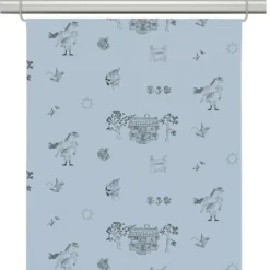 Arvidssons textil Panelgardiner|Villa Villekulla blå panelgardin