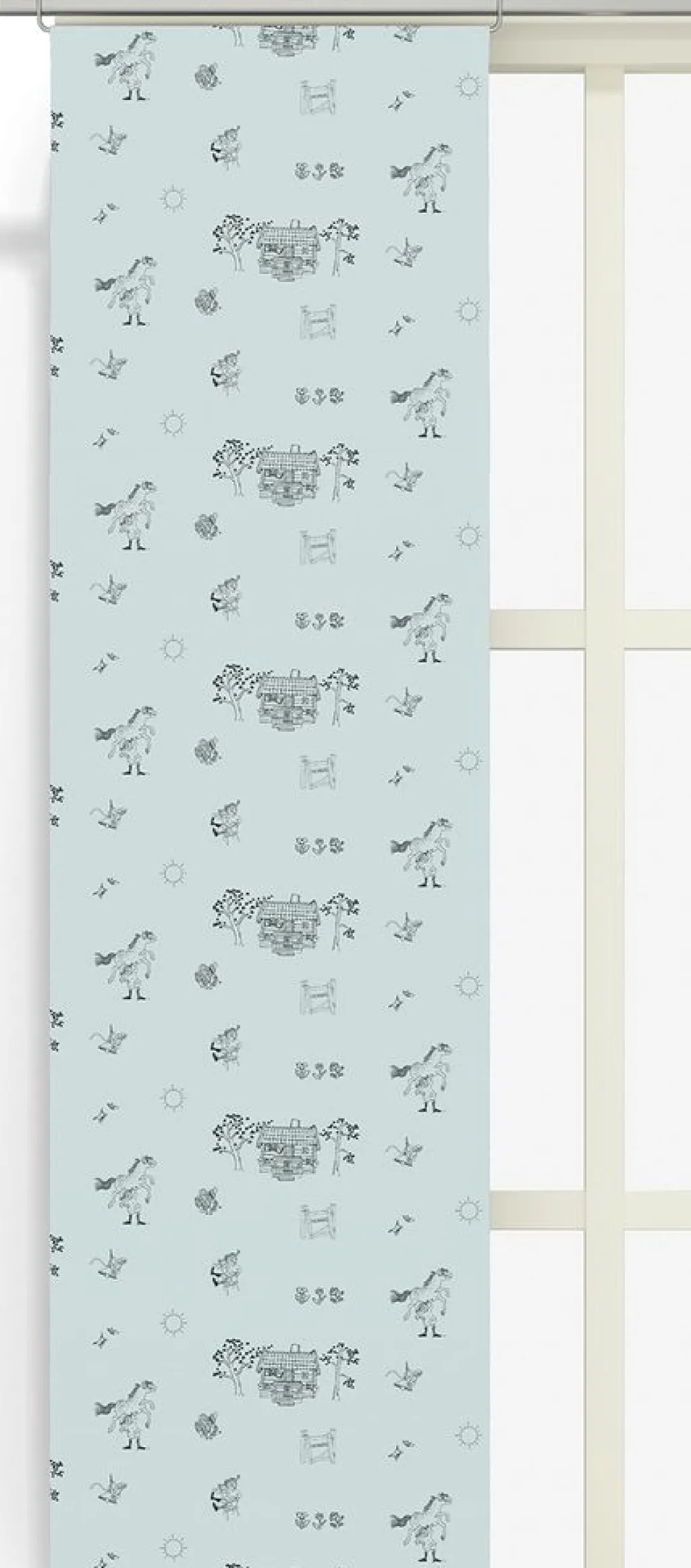 Arvidssons textil Panelgardiner|Villa villekulla grön panelgardin