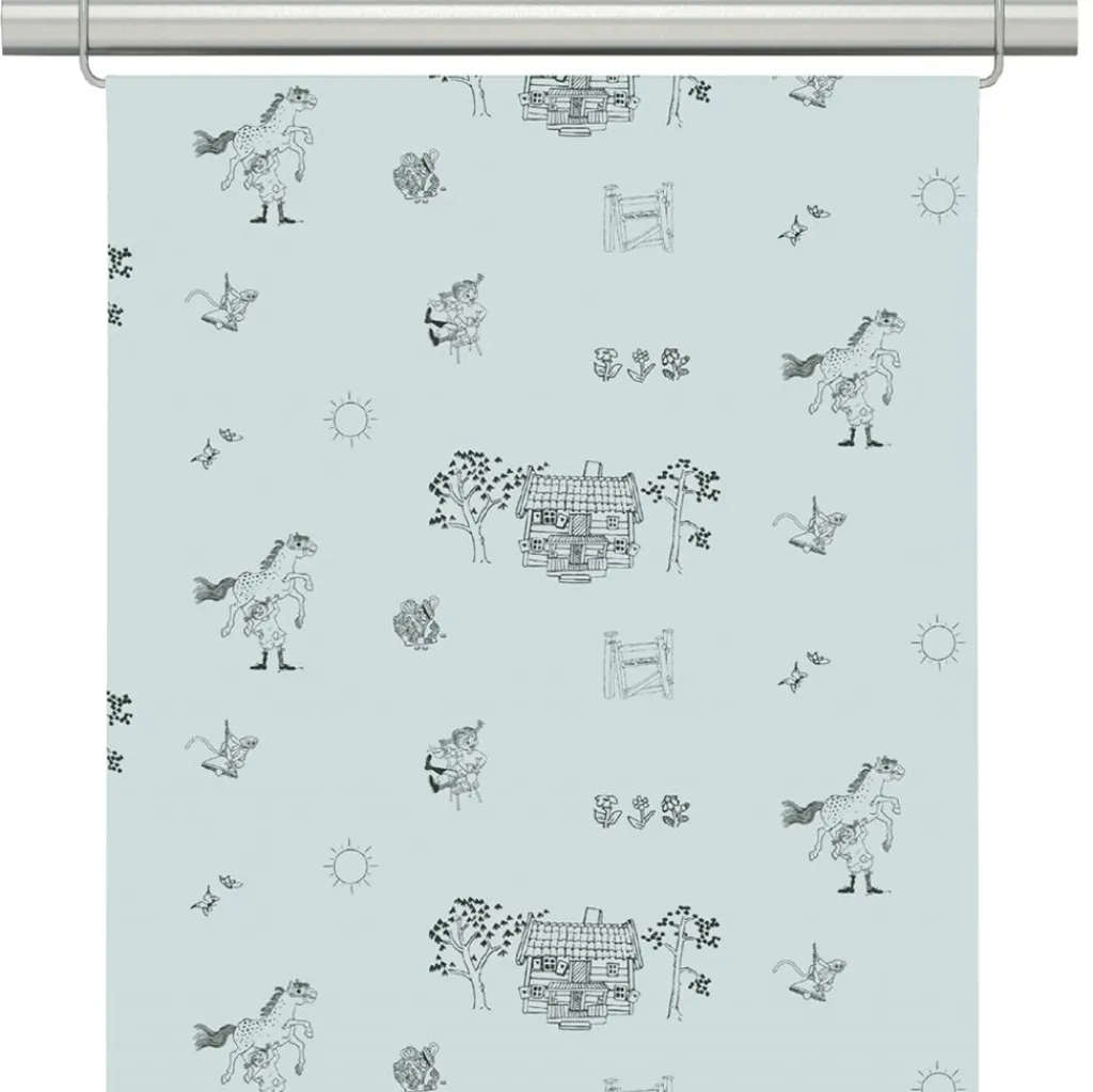Arvidssons textil Panelgardiner|Villa villekulla grön panelgardin