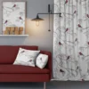 Arvidssons textil Gardiner Mönstrade|Julgardiner|Vinterland vit gardiner