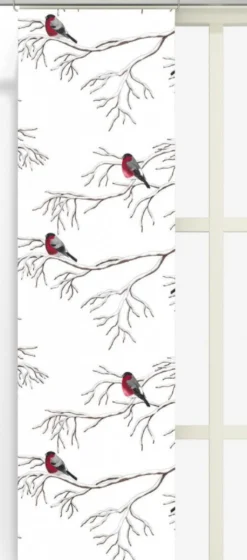 Arvidssons textil Julgardiner|Panelgardiner|Vinterland vit panelgardiner