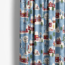 Arvidssons textil Julgardiner|Julgardiner|Vintertid ljusblå gardiner