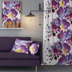 Arvidssons textil Gardiner Mönstrade|Viola lila gardiner