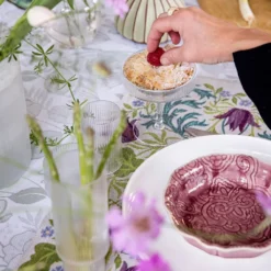 Ekelund Bordslöpare|Ekelund Löpare|Vårblommor löpare 35X120 - s Linneväveri