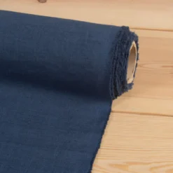 Nordisk Textil Gardintyger Enfärgade|Linnetyger|Washed lin/bomull blå tyg