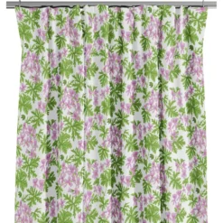 Arvidssons textil Gardiner Mönstrade|Westerlunds Blomma lila-grön gardiner