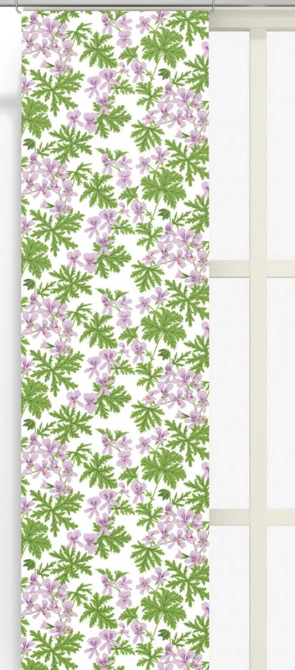 Arvidssons textil Panelgardiner|Westerlunds blomma panelgardin – Pelargoner & lantlig charm