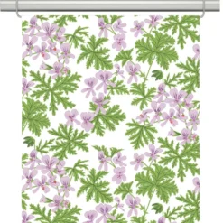 Arvidssons textil Panelgardiner|Westerlunds blomma panelgardin – Pelargoner & lantlig charm