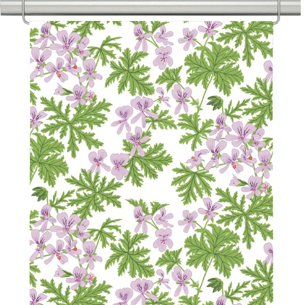 Arvidssons textil Panelgardiner|Westerlunds blomma panelgardin – Pelargoner & lantlig charm