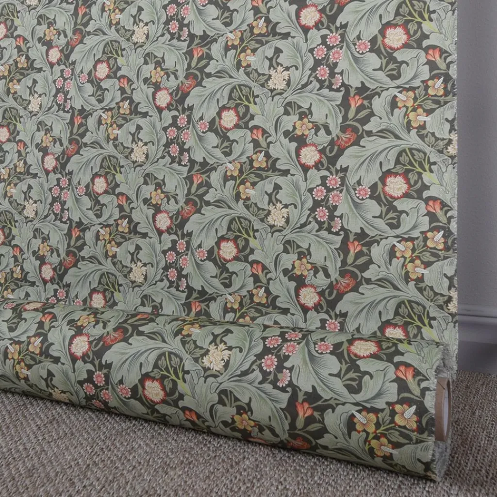 Nordisk Textil Arts & Crafts Tyger|Gardintyger Mönstrade|Willow grön tyg